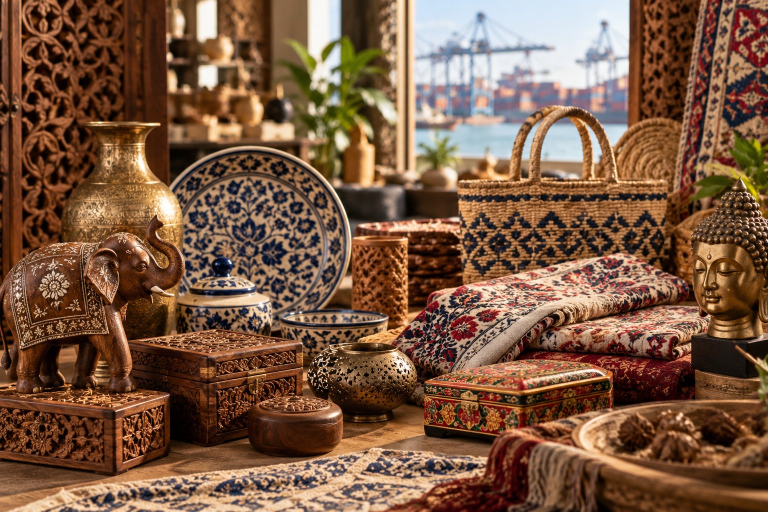 Indian handcrafted decor, textiles, ceramics and artisanal goods